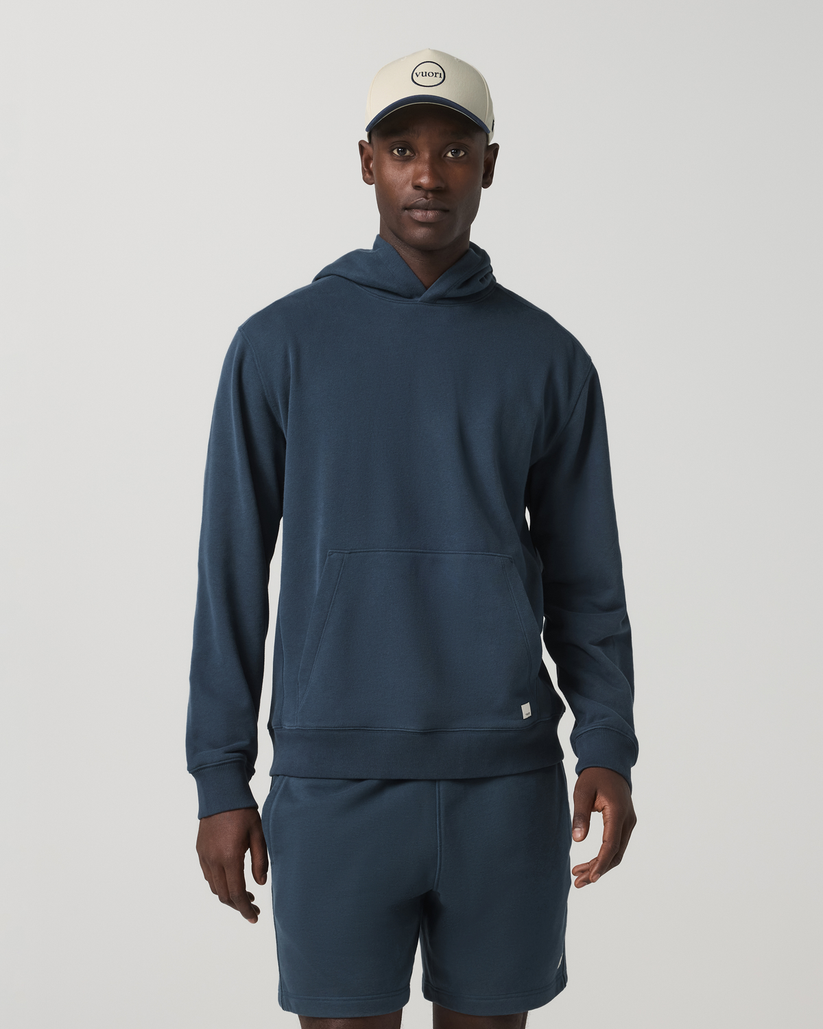 Cypress Vintage Hoodie Men's Ocean Blue Pullover Hoodie - Vuori