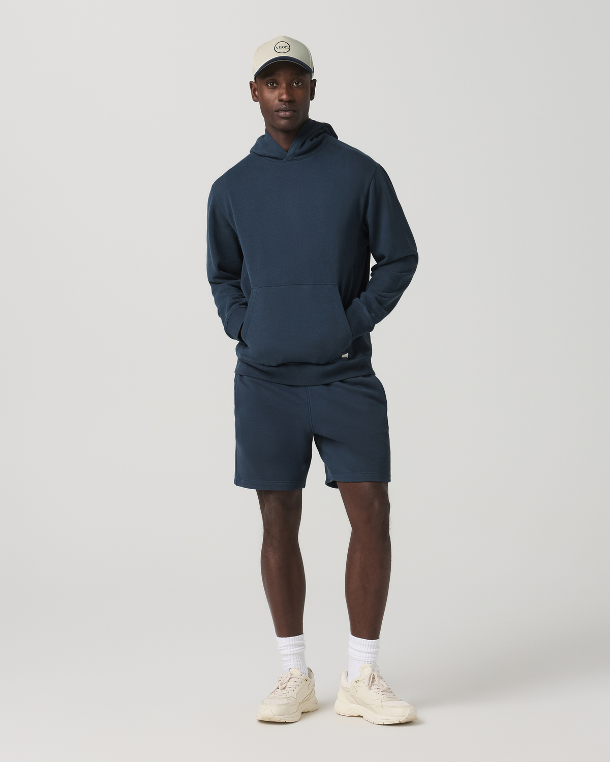 Cypress Vintage Hoodie Men's Ocean Blue Pullover Hoodie - Vuori