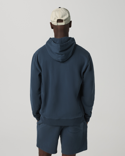Cypress Vintage Hoodie Men's Ocean Blue Pullover Hoodie - Vuori