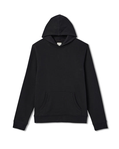 Seaside Pullover Hoodie Men's Black Fleece Hoodie - Vuori