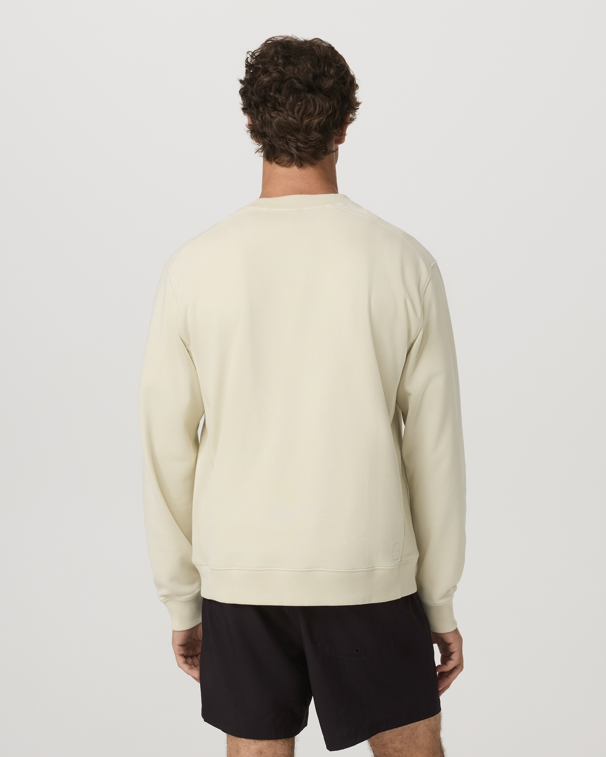 Cypress Vintage Crew Men's Sandalwood Fleece Pullover - Vuori