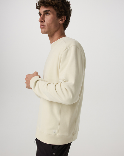 Cypress Vintage Crew Men's Sandalwood Fleece Pullover - Vuori