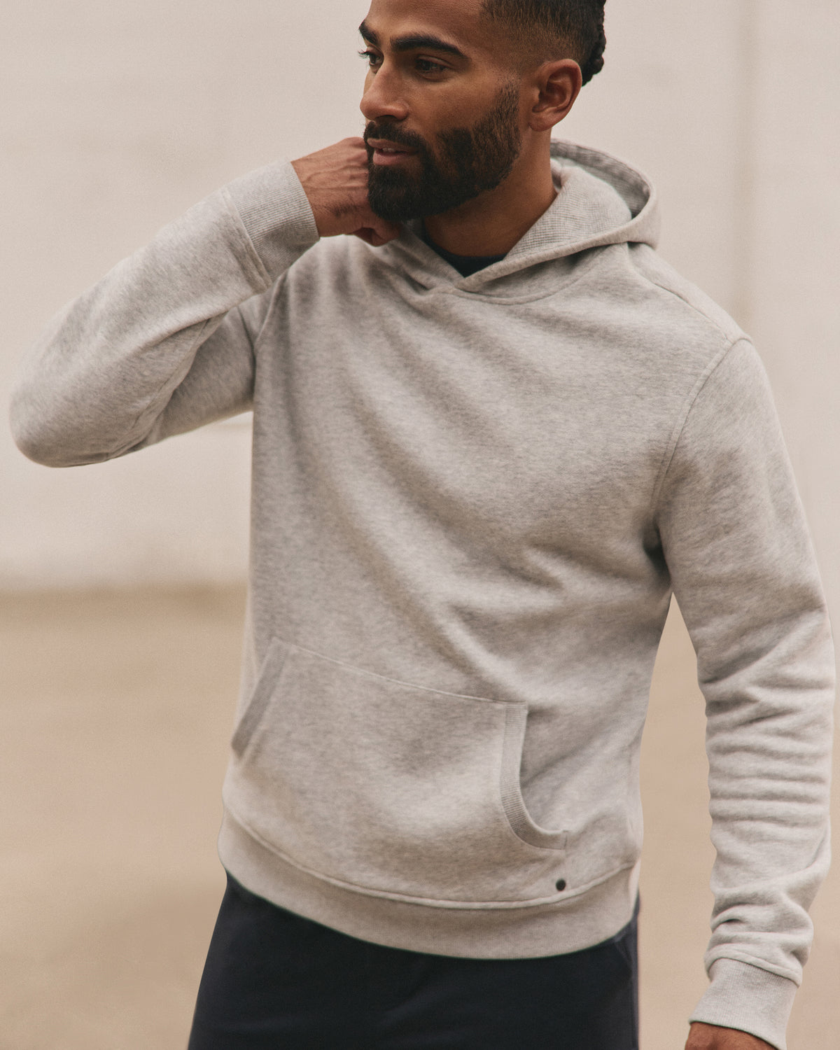 Seaside Pullover Hoodie Light Heather Grey - Vuori