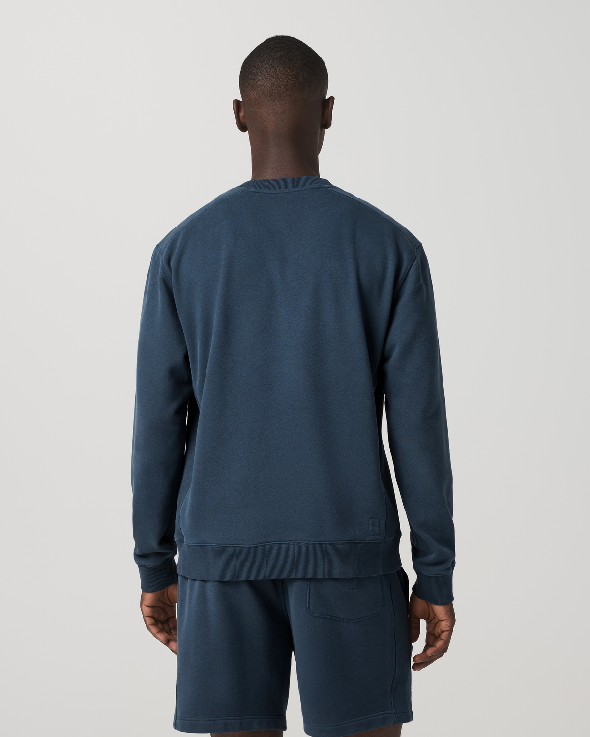 Cypress Vintage Crew Men's Ocean Blue Fleece Pullover - Vuori