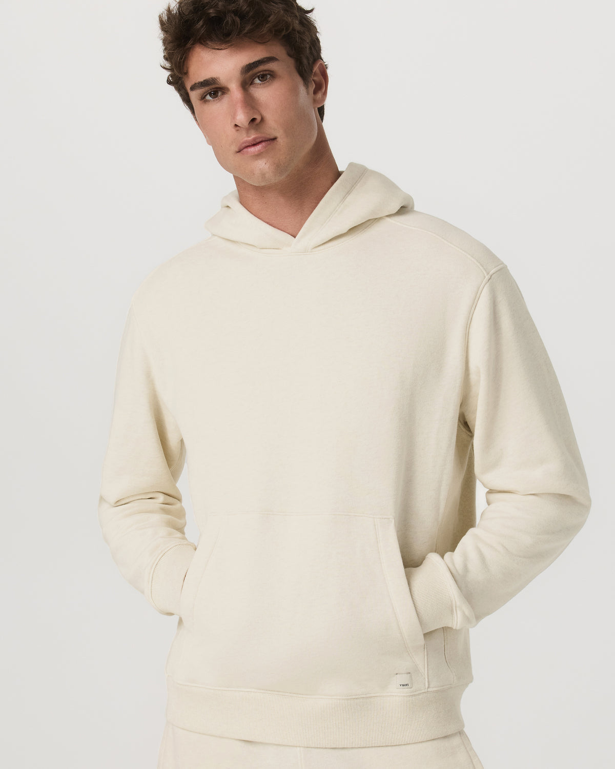 Cypress Vintage Hoodie Men's Buttermilk Heather Hoodie - Vuori