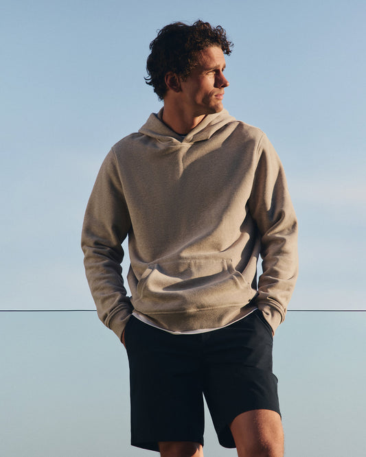 Seaside Pullover Hoodie Men's Acorn Heather Hoodie - Vuori