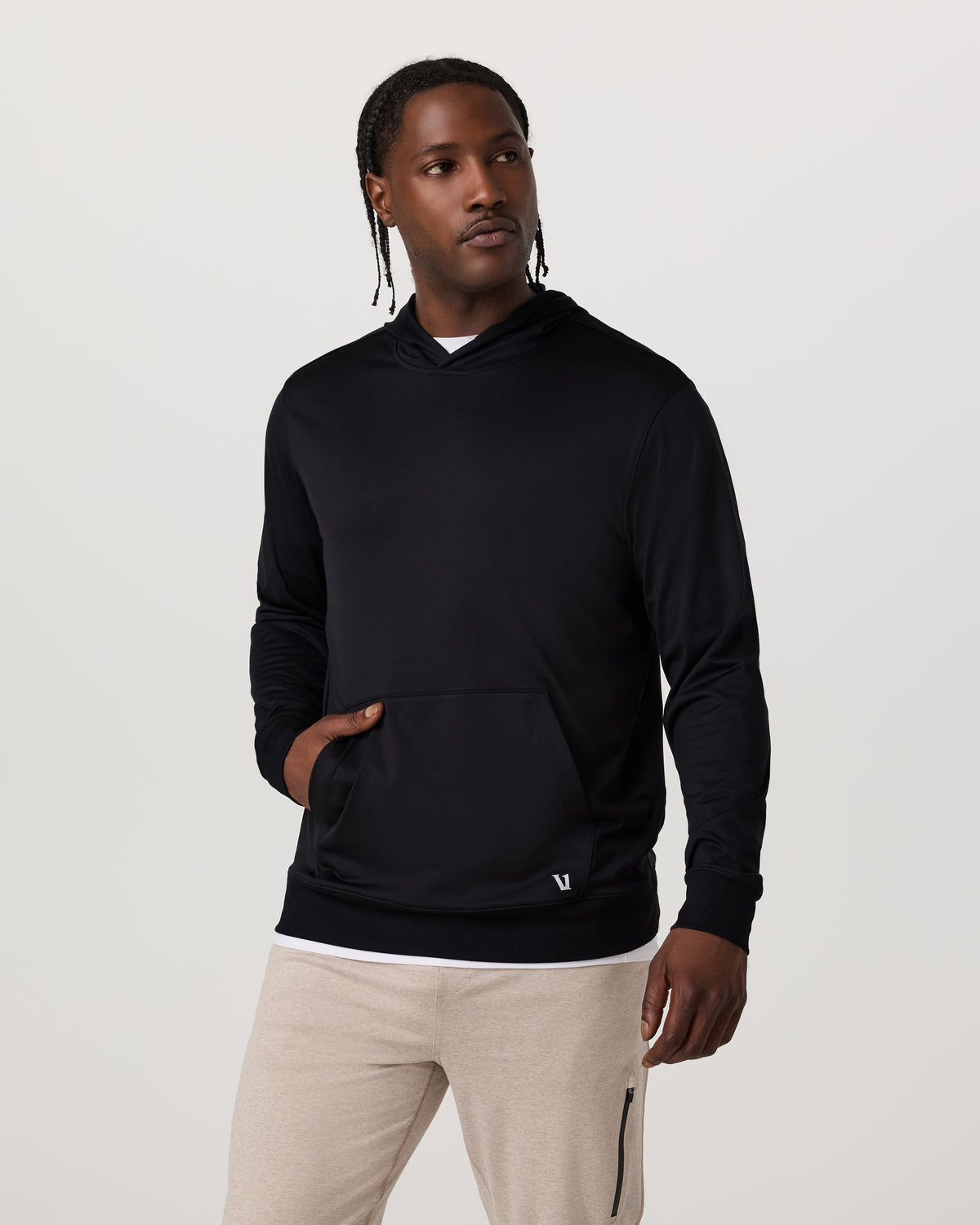 Sunday Hoodie 2.0 Men's Black Athletic Fit Hoodie - Vuori