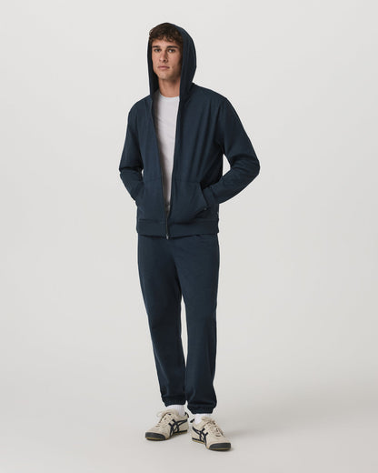 Coronado Full Zip Hoodie 2.0 Men's Midnight Heather Jacket - Vuori