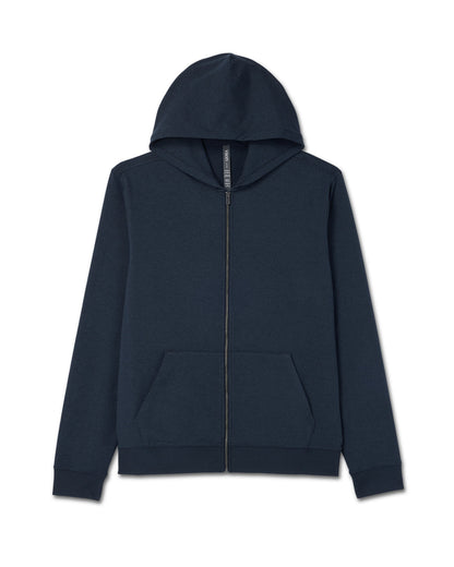 Coronado Full Zip Hoodie 2.0 Men's Midnight Heather Jacket - Vuori