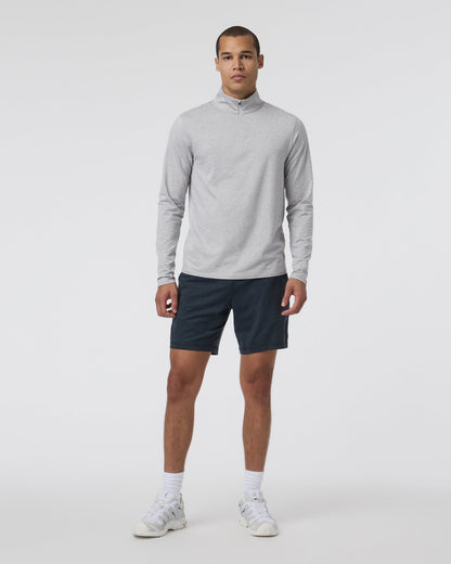 Ponto Half Zip Mock Neck Light Heather Grey - Vuori