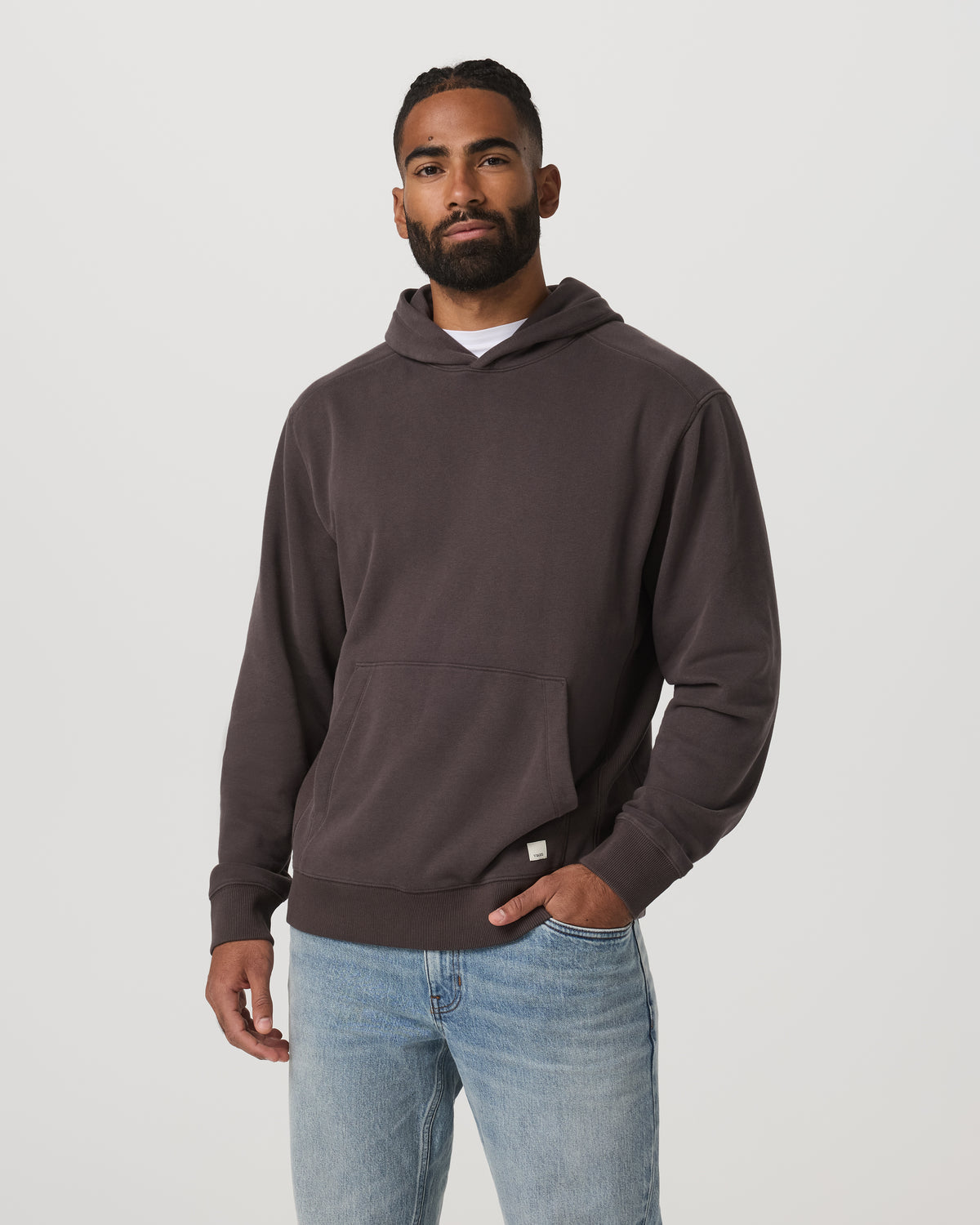 Cypress Vintage Hoodie Men's Soot Pullover Hoodie - Vuori