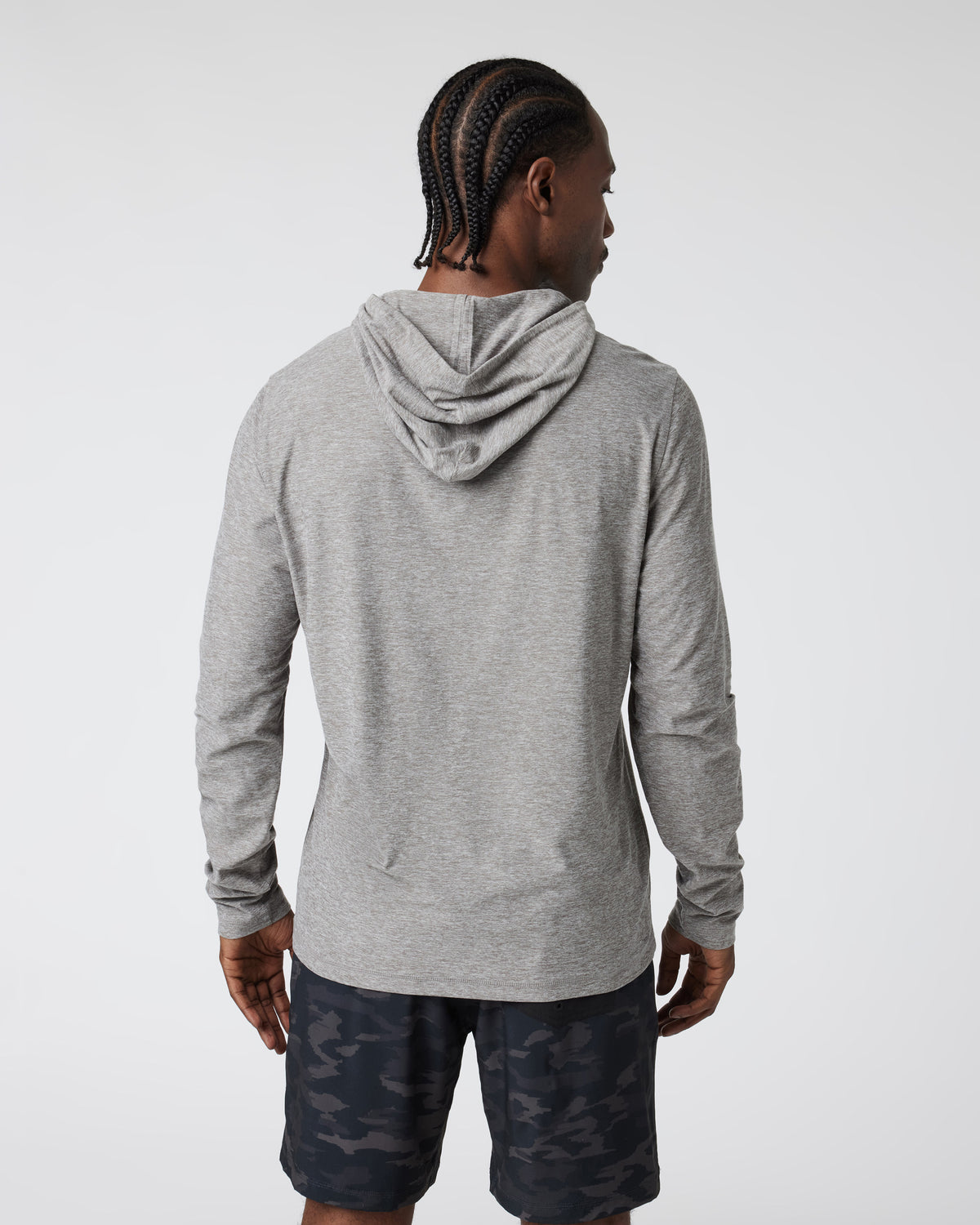 Strato Tech Hoodie Men's Heather Grey Workout Hoodie - Vuori