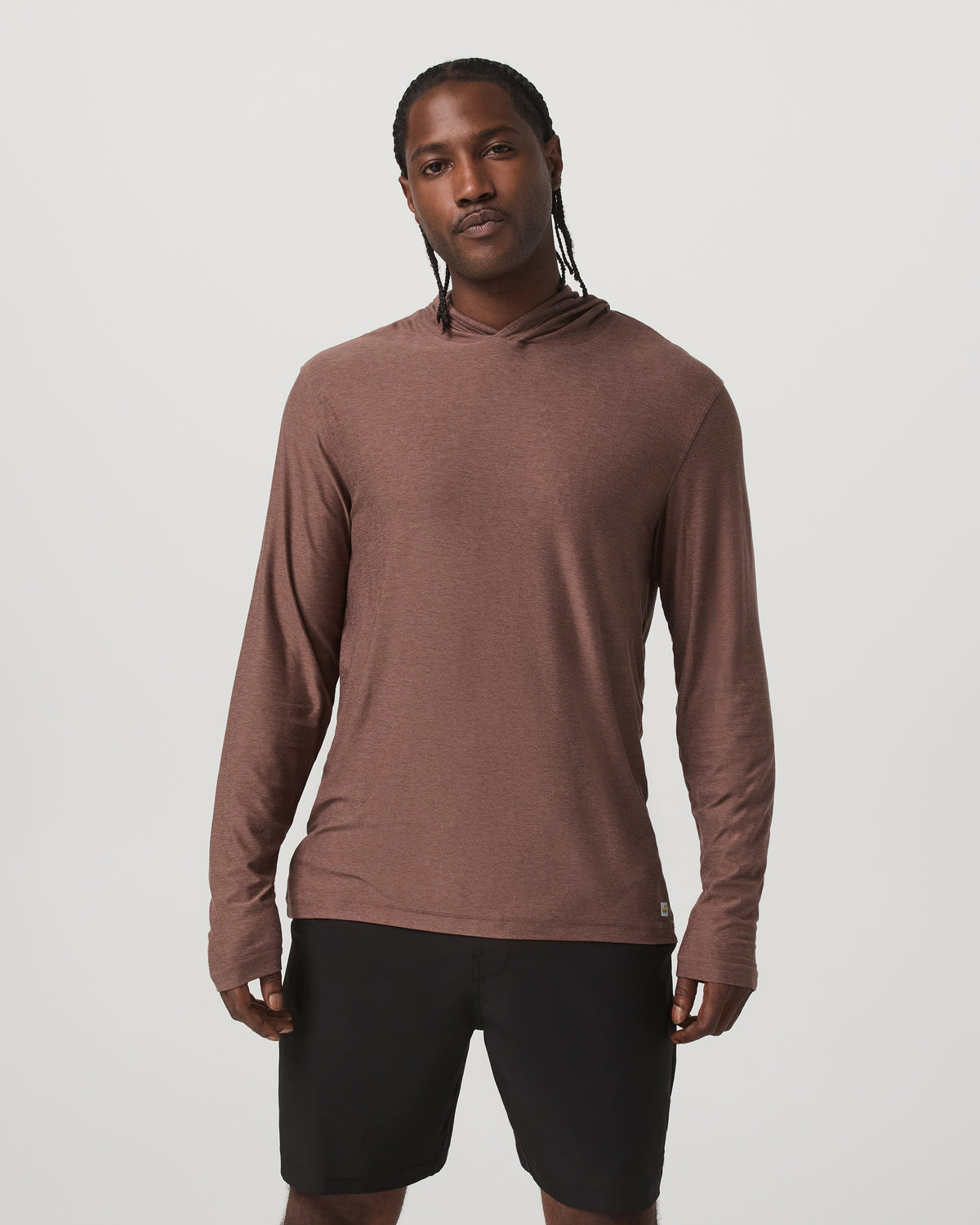 Strato Tech Hoodie Men's Sable Heather Hoodie - Vuori