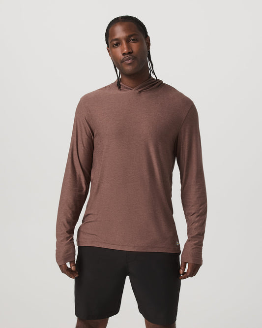 Strato Tech Hoodie Men's Sable Heather Hoodie - Vuori