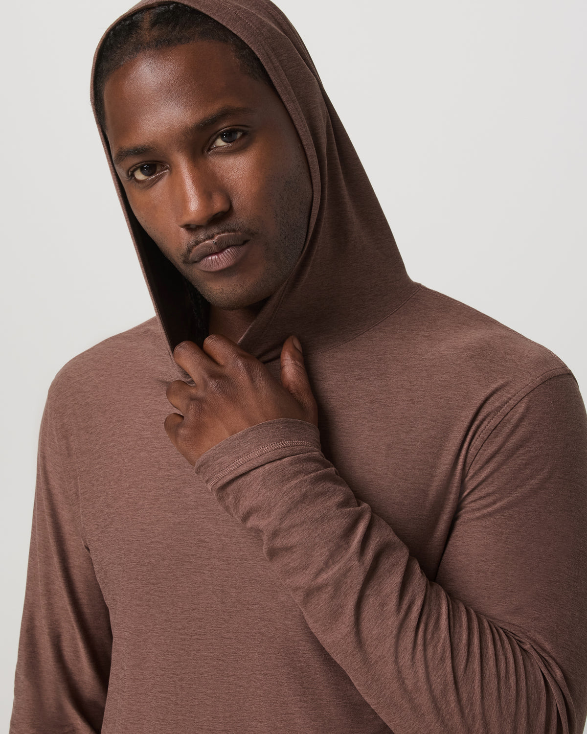 Strato Tech Hoodie Men's Sable Heather Hoodie - Vuori