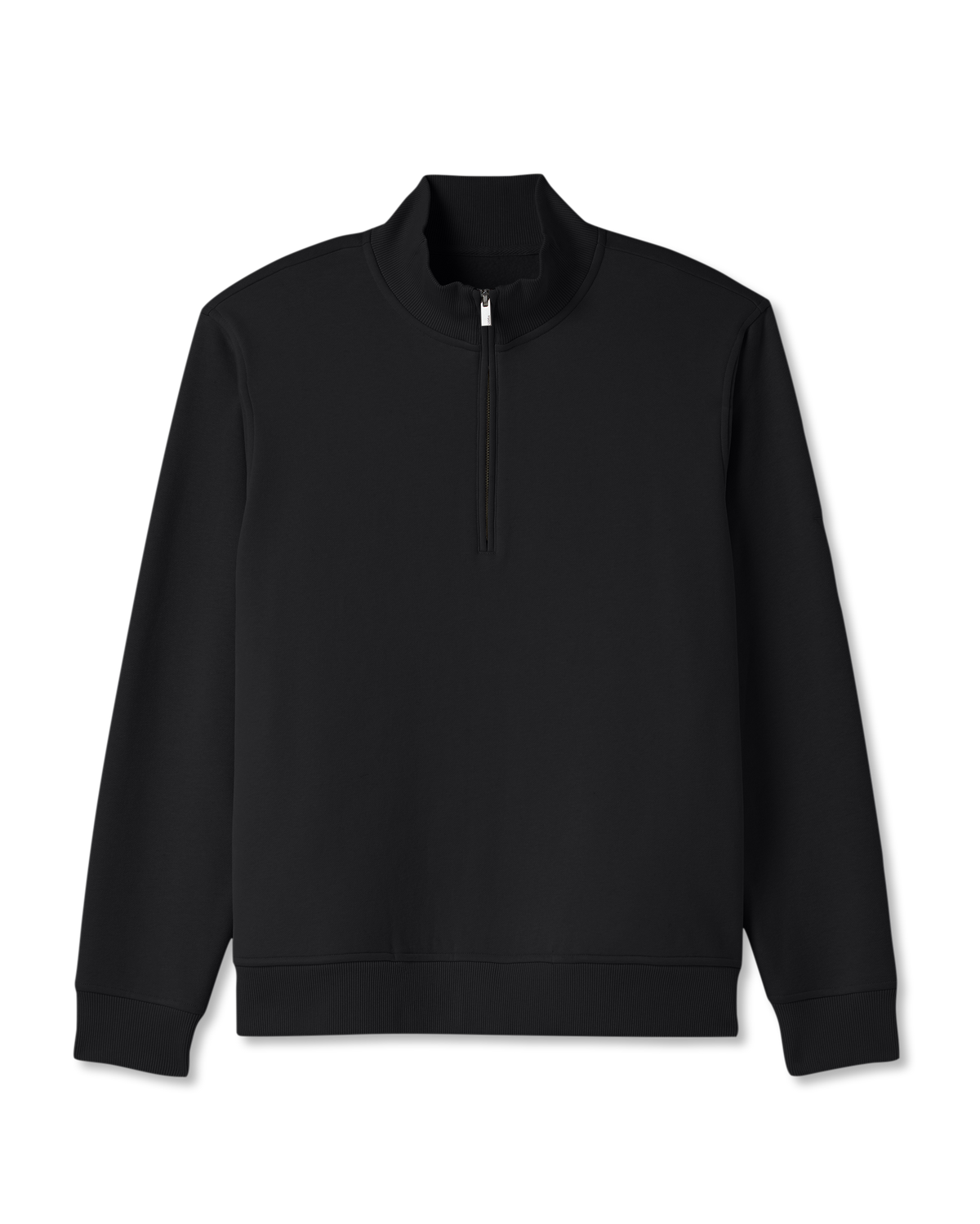 Seaside 1/2 Zip Classic Men's Black Pullover - Vuori