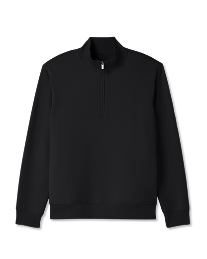 Seaside 1/2 Zip Classic Men's Black Pullover - Vuori