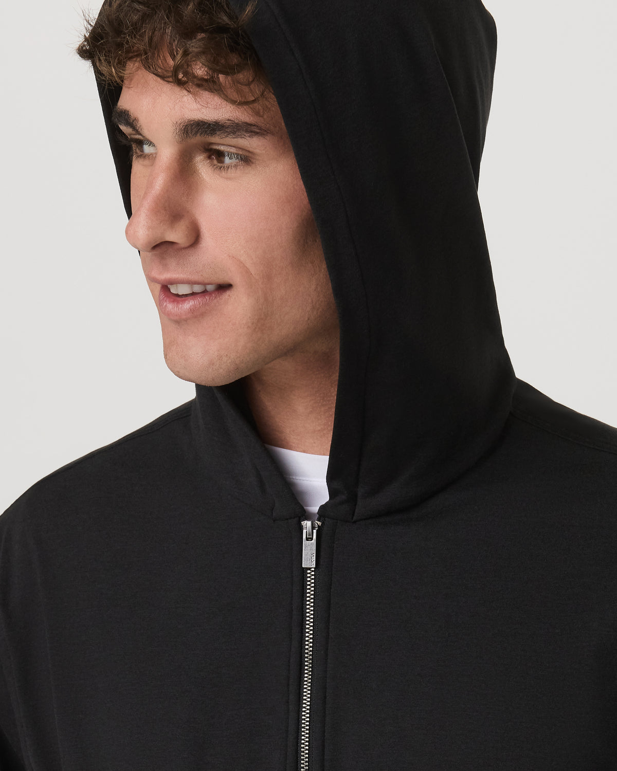 Coronado Full Zip Hoodie 2.0 Men's Black Heather Jacket - Vuori