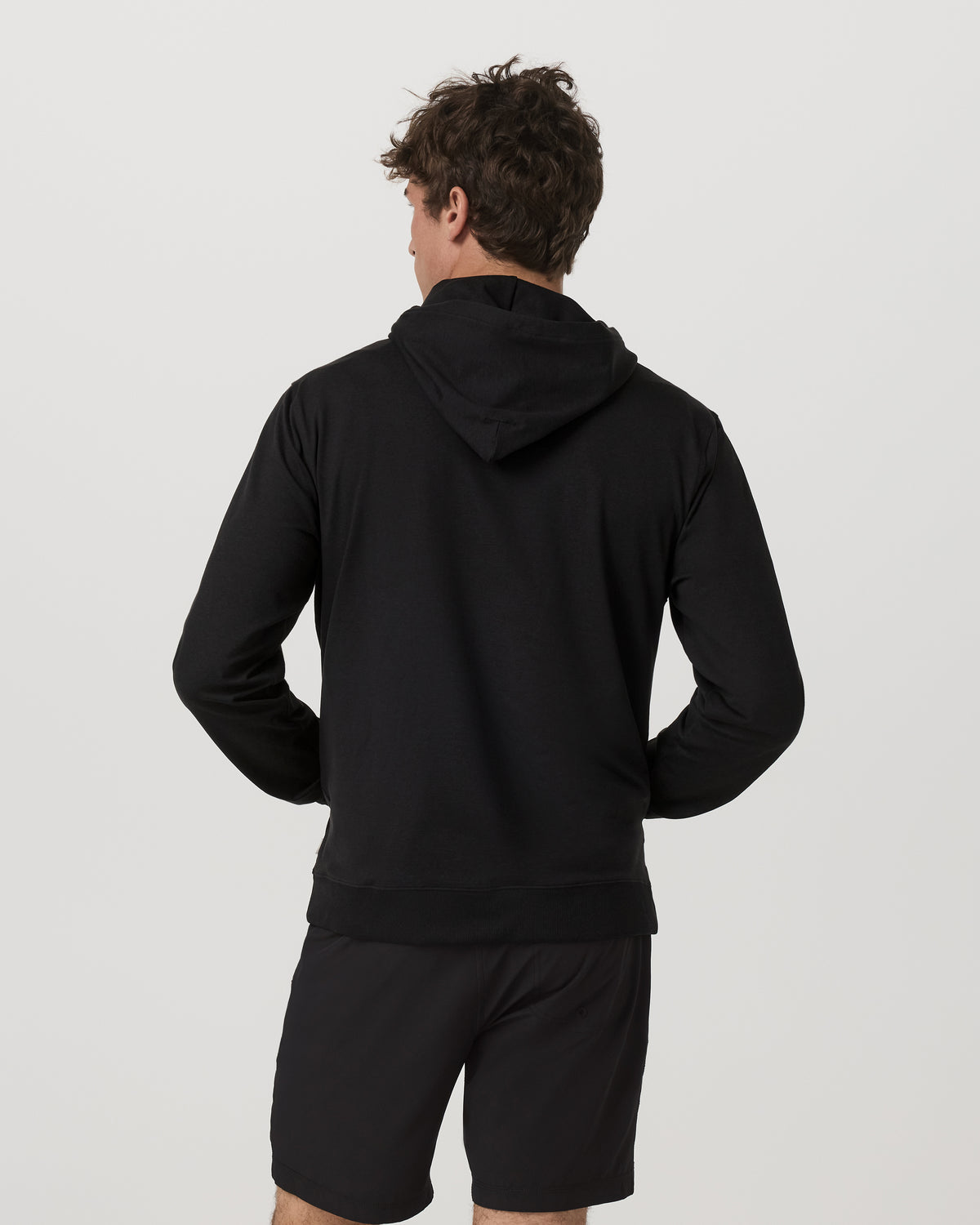 Coronado Full Zip Hoodie 2.0 Men's Black Heather Jacket - Vuori