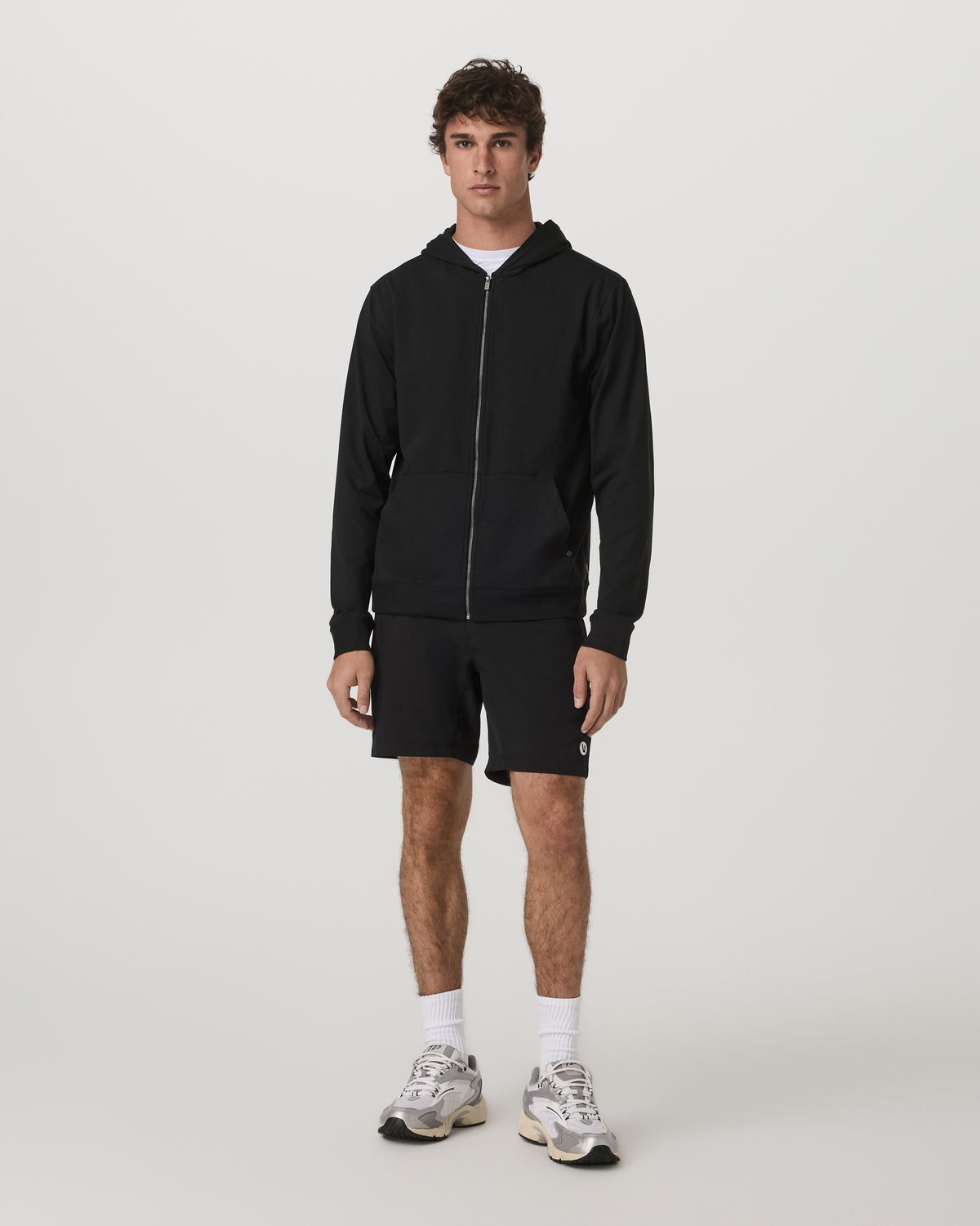 Coronado Full Zip Hoodie 2.0 Men's Black Heather Jacket - Vuori