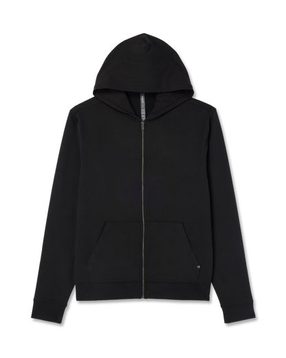 Coronado Full Zip Hoodie 2.0 Men's Black Heather Jacket - Vuori