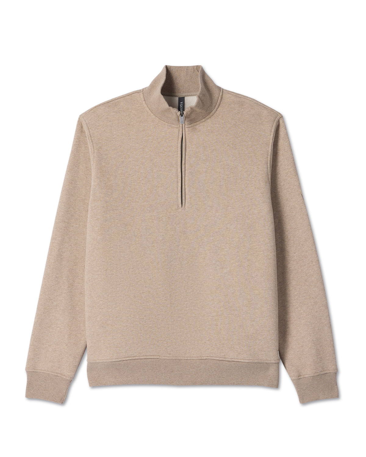 Seaside Half Zip Men's Acorn Heather Fleece Pullover - Vuori