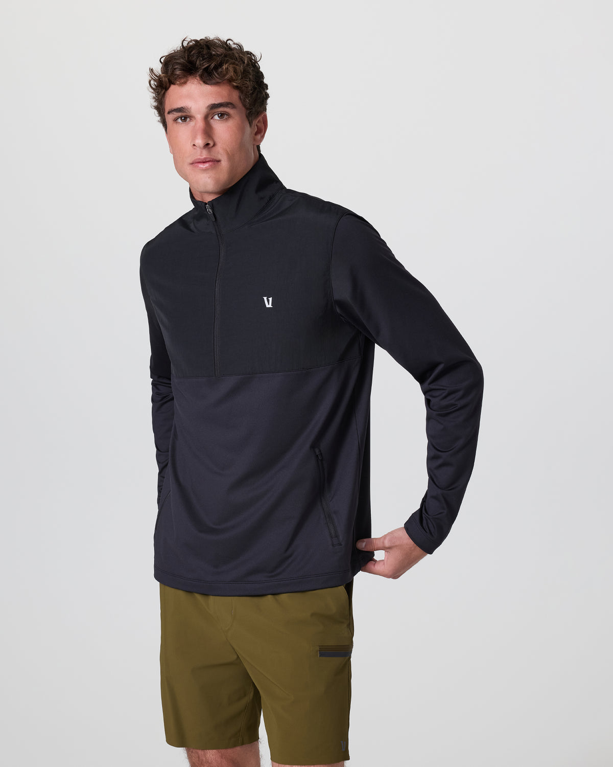 Sunday Element Half Zip Black - Vuori