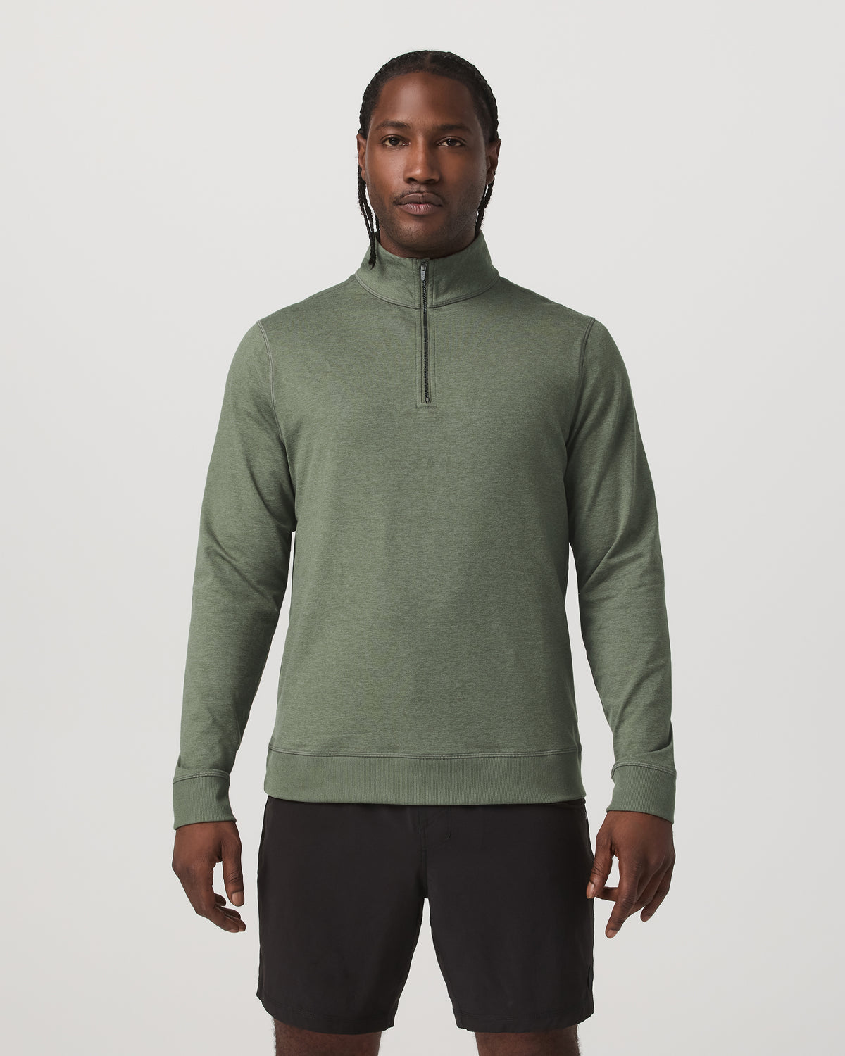 Coronado Half Zip Men's Light Oregano Heather Pullover - Vuori