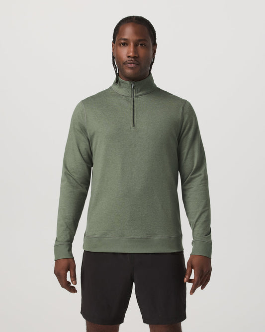 Coronado Half Zip Men's Light Oregano Heather Pullover - Vuori