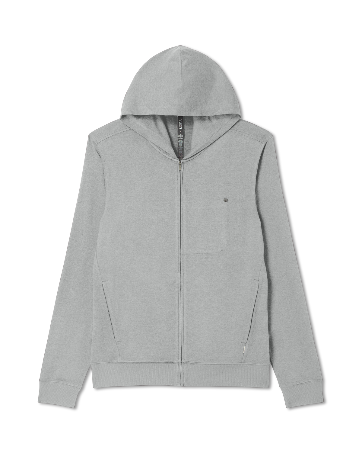 Ponto Full Zip Hoodie Men's Driftwood Heather Hoodie - Vuori