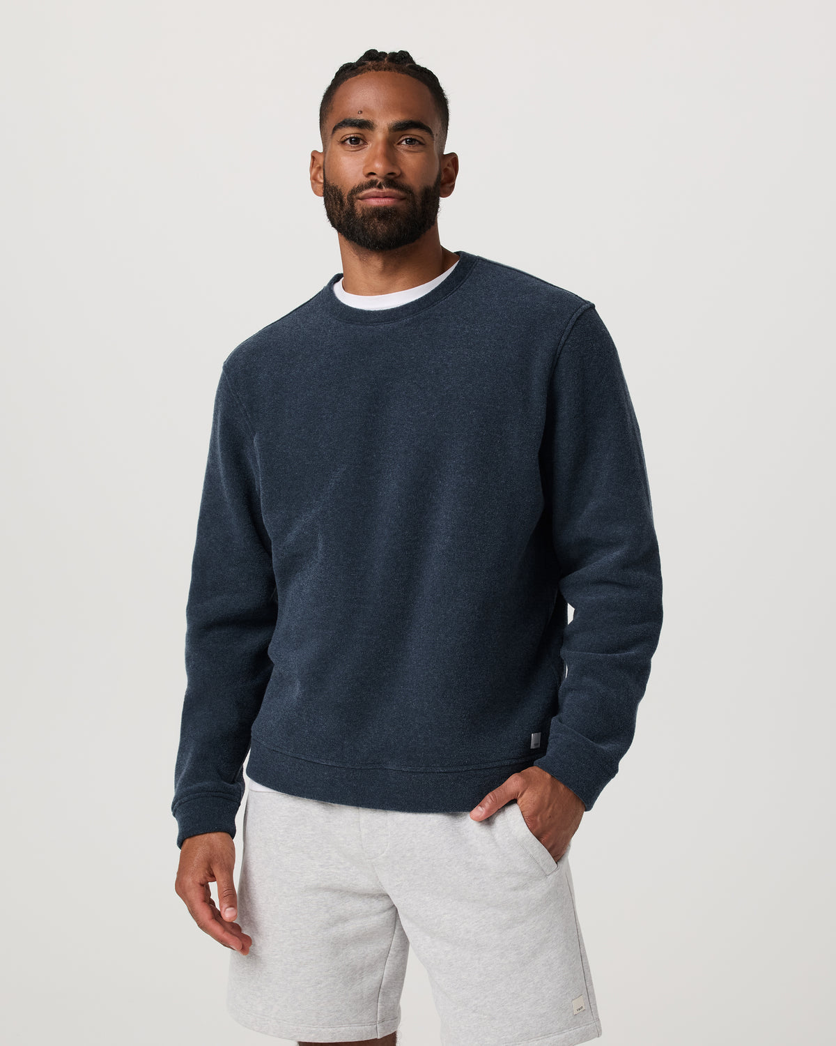 Beach Fleece Crew Men's Ink Heather Crewneck - Vuori