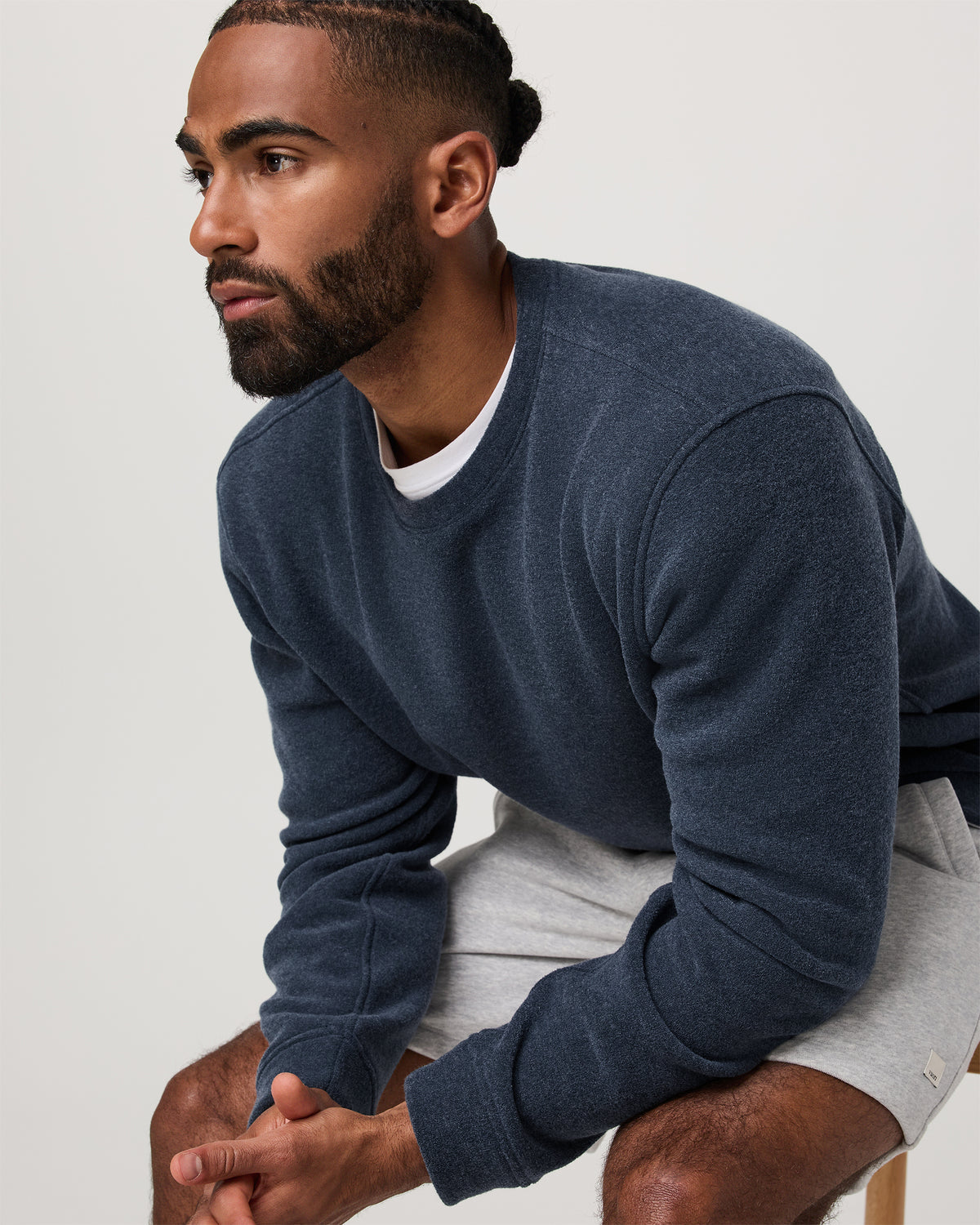 Beach Fleece Crew Men's Ink Heather Crewneck - Vuori