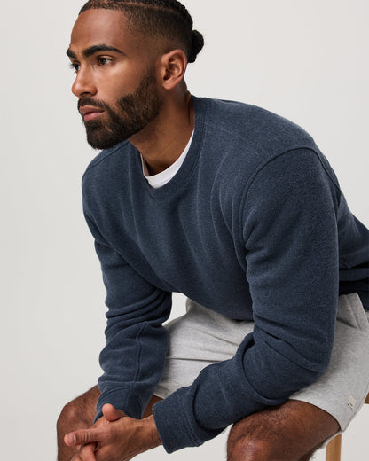 Beach Fleece Crew Men's Ink Heather Crewneck - Vuori