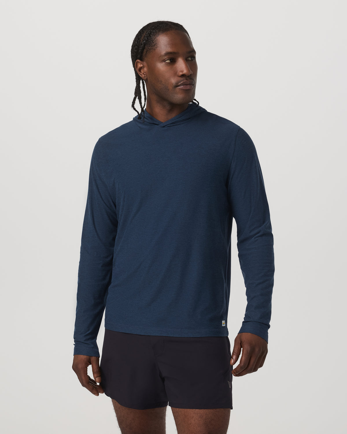 Strato Tech Hoodie Men's Navy Workout Hoodie - Vuori