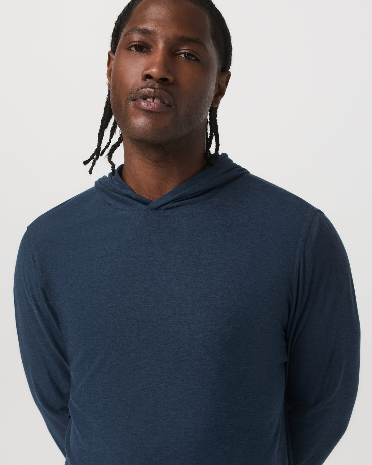 Strato Tech Hoodie Men's Navy Workout Hoodie - Vuori