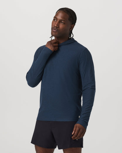 Strato Tech Hoodie Men's Navy Workout Hoodie - Vuori