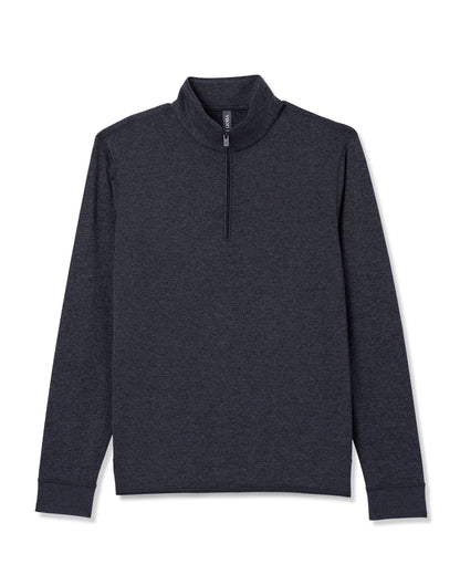 Ponto Half Zip Mock Neck Charcoal Heather - Vuori