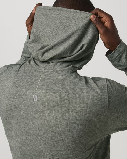 Long Sleeve Everyday Fitness Hoodie River Rock Heather - Vuori