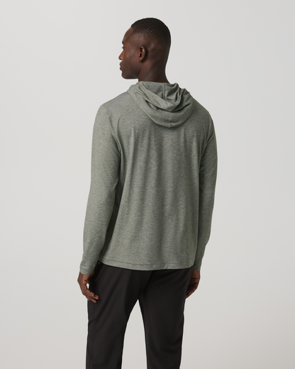 Long Sleeve Everyday Fitness Hoodie River Rock Heather - Vuori
