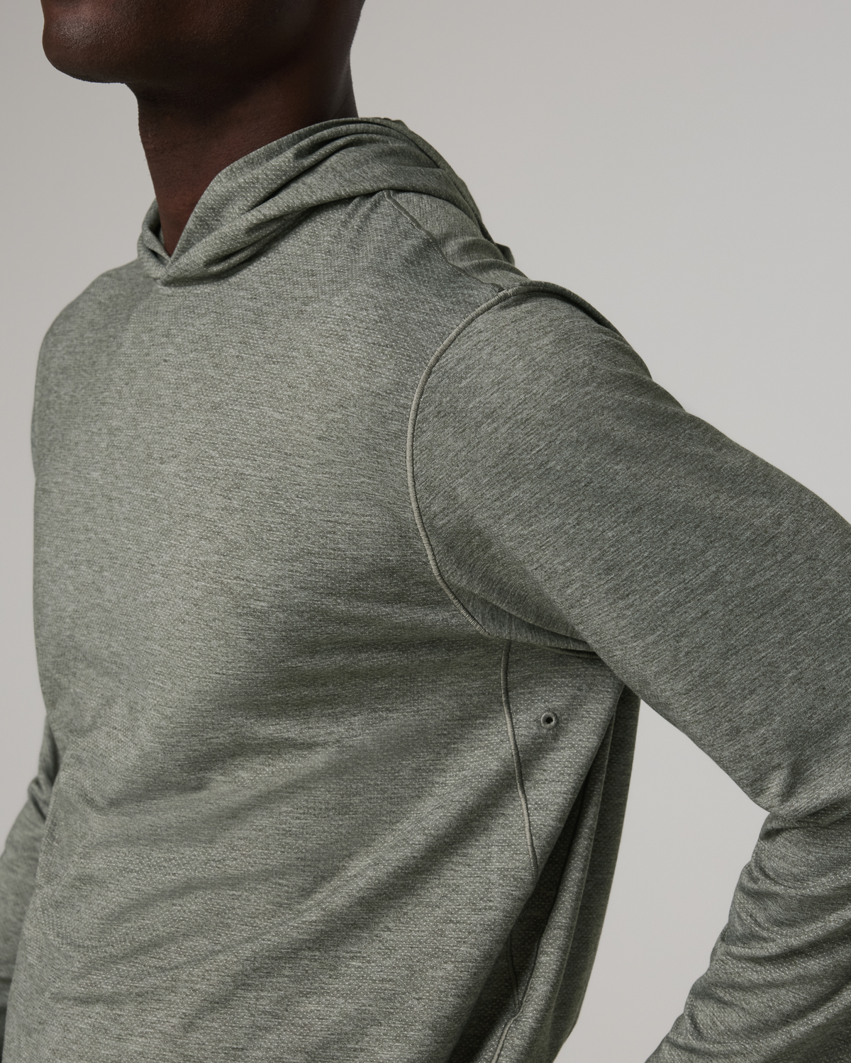 Long Sleeve Everyday Fitness Hoodie River Rock Heather - Vuori