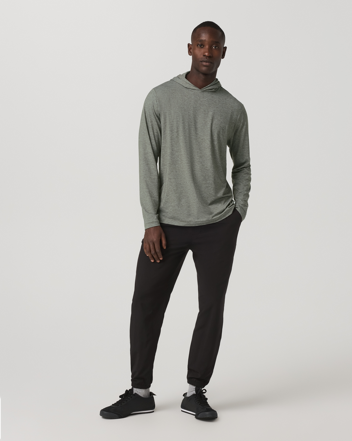 Long Sleeve Everyday Fitness Hoodie River Rock Heather - Vuori