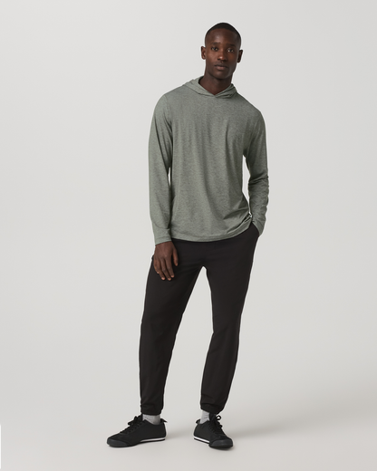Long Sleeve Everyday Fitness Hoodie River Rock Heather - Vuori