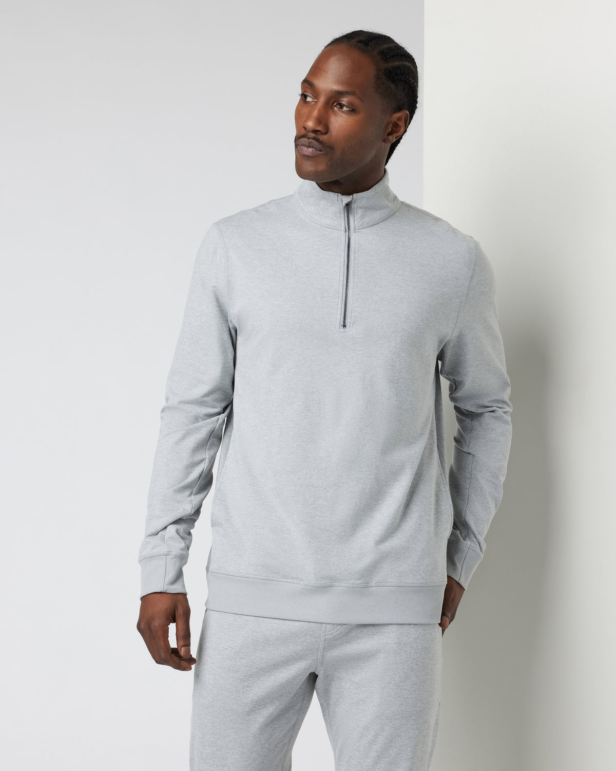 Coronado Half Zip Men's Light Grey Sweatshirt - Vuori