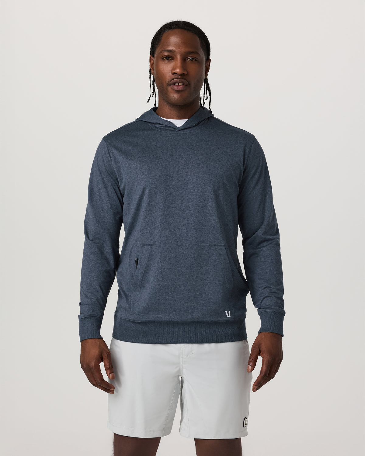 Sunday Hoodie 2.0 Men's Azure Heather Athletic Hoodie - Vuori