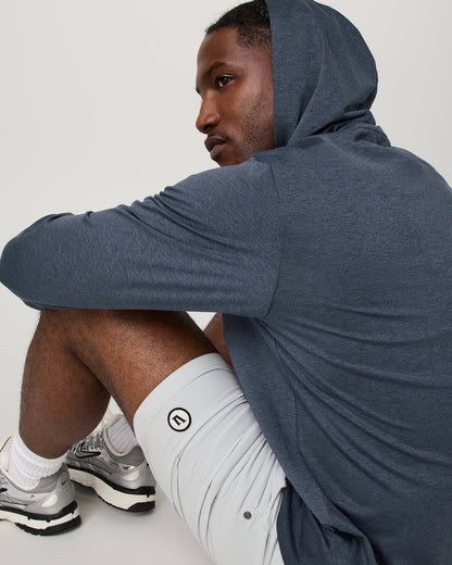 Sunday Hoodie 2.0 Men's Azure Heather Athletic Hoodie - Vuori