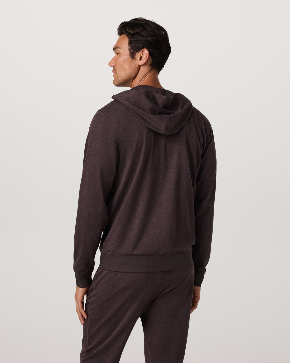 Ponto Full Zip Hoodie Men's Sangria Heather Hoodie - Vuori