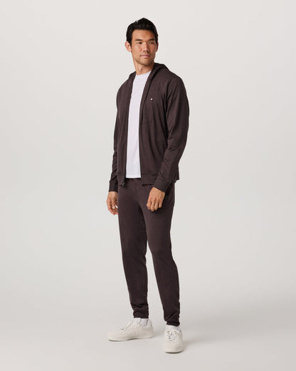 Ponto Full Zip Hoodie Men's Sangria Heather Hoodie - Vuori