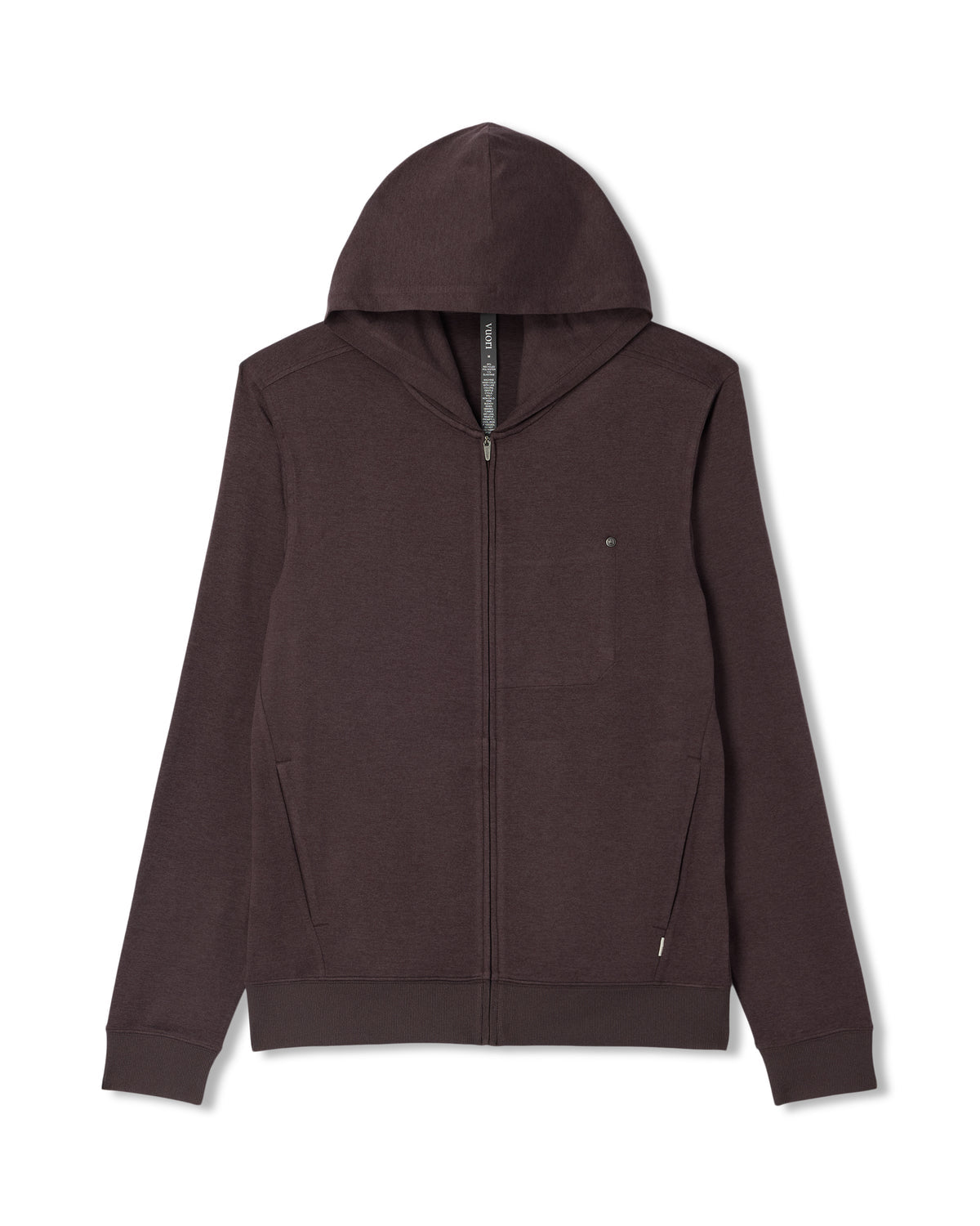 Ponto Full Zip Hoodie Men's Sangria Heather Hoodie - Vuori