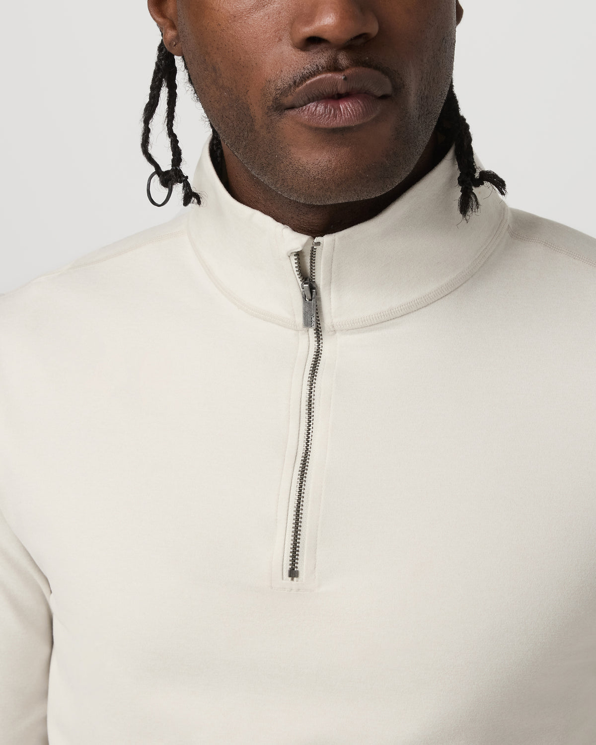 Coronado Half Zip Men's Ivory Heather Pullover - Vuori