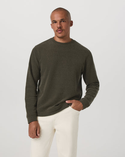 Beach Fleece Crew Men's Dark Oregano Heather Sweatshirt - Vuori